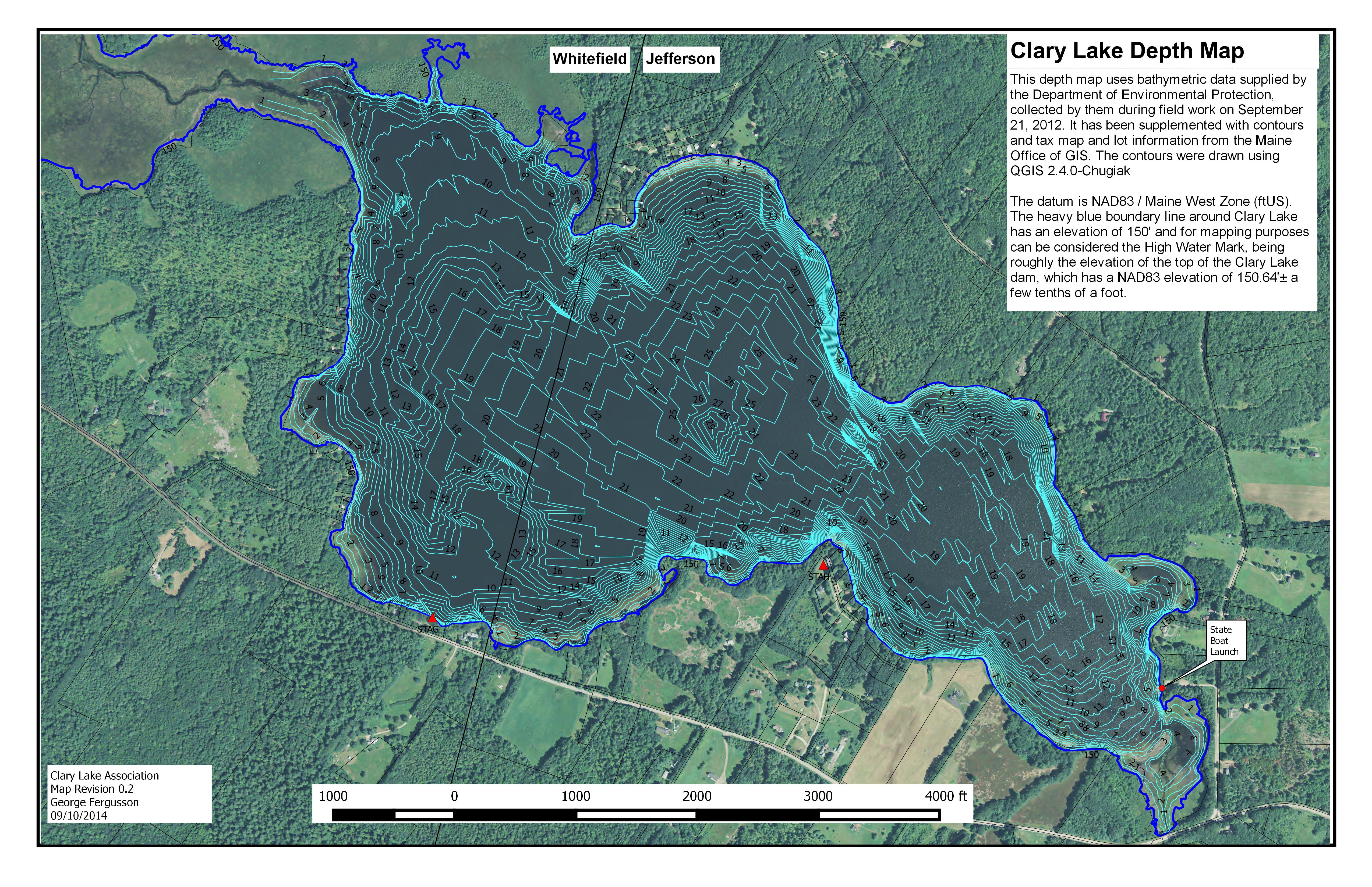 Lake cumberland depth map